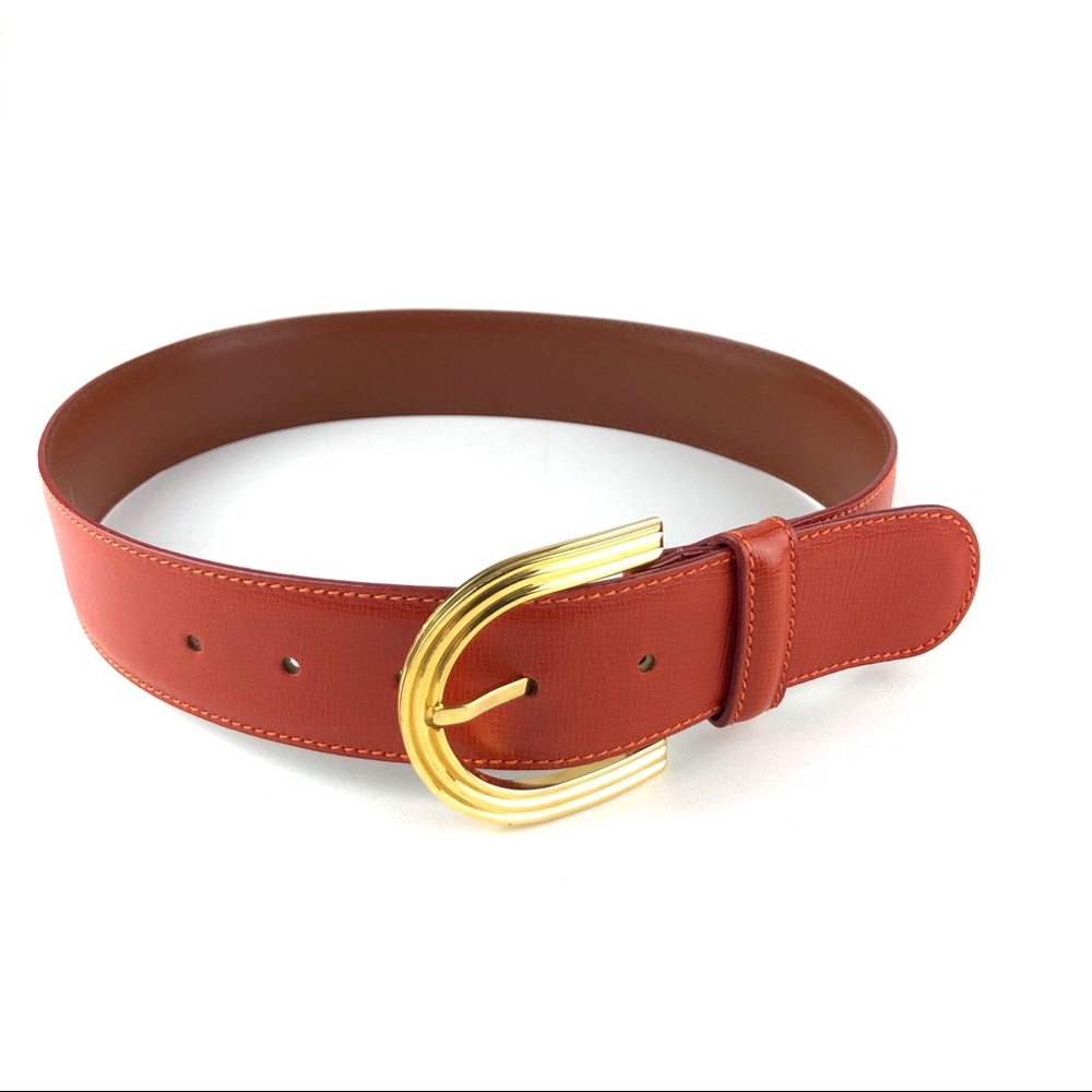 Women’s Vintage Mark Cross Red Leather Belt Small